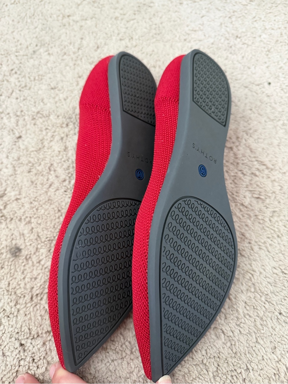 Rothy’s red point flats size 10.5 - Picture 4 of 10